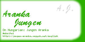 aranka jungen business card